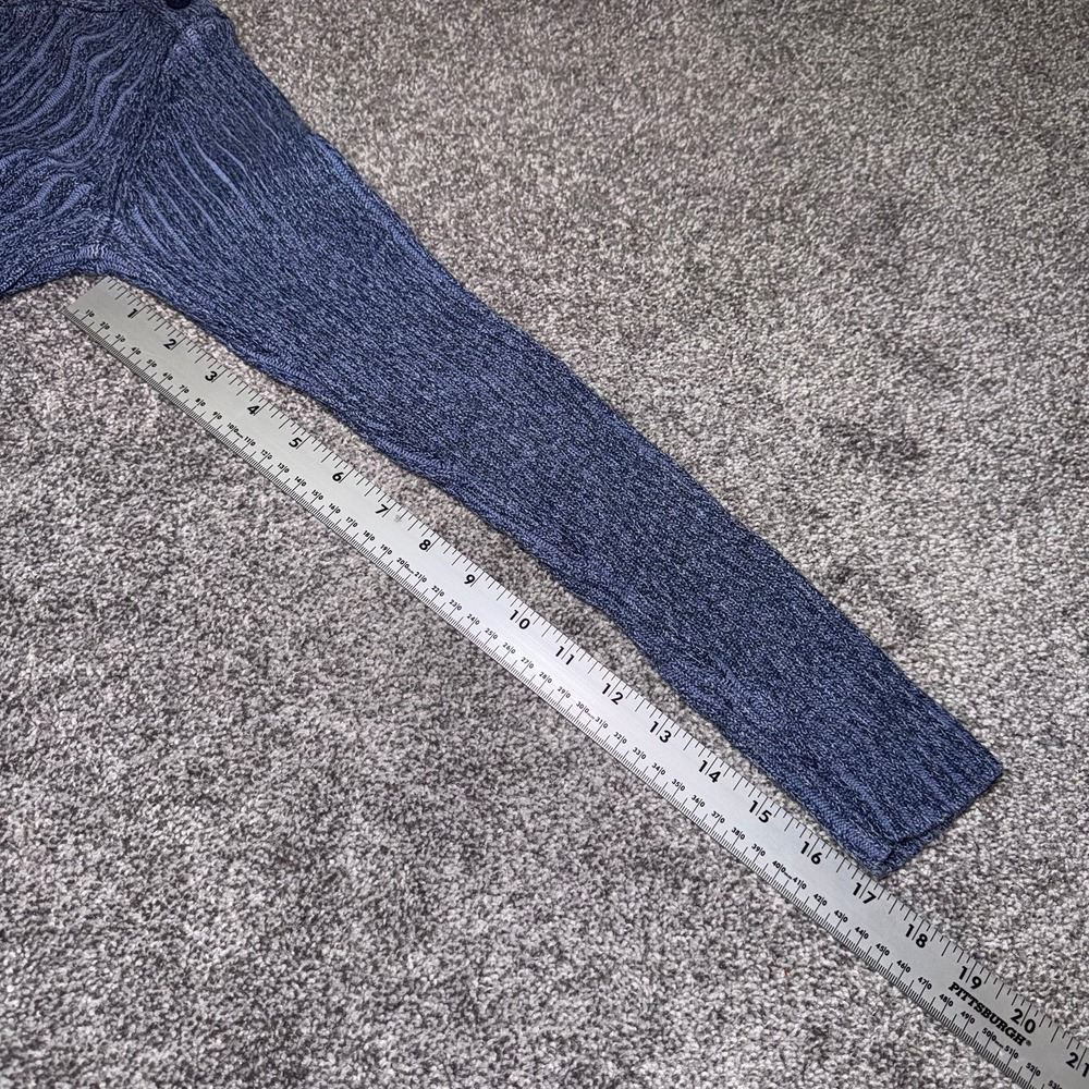 Liz Claiborne Lizwear Jeans Blue Ribbed Knit Sweater Boatneck - Size Small - Picture 9 of 11
